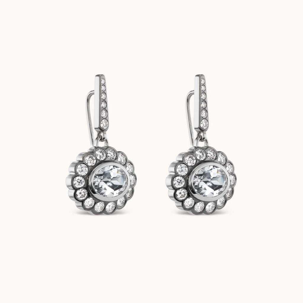 Lexie Earrings in White Topaz