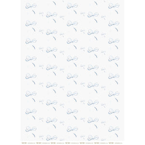 Lake Blue Bow Wrapping Paper