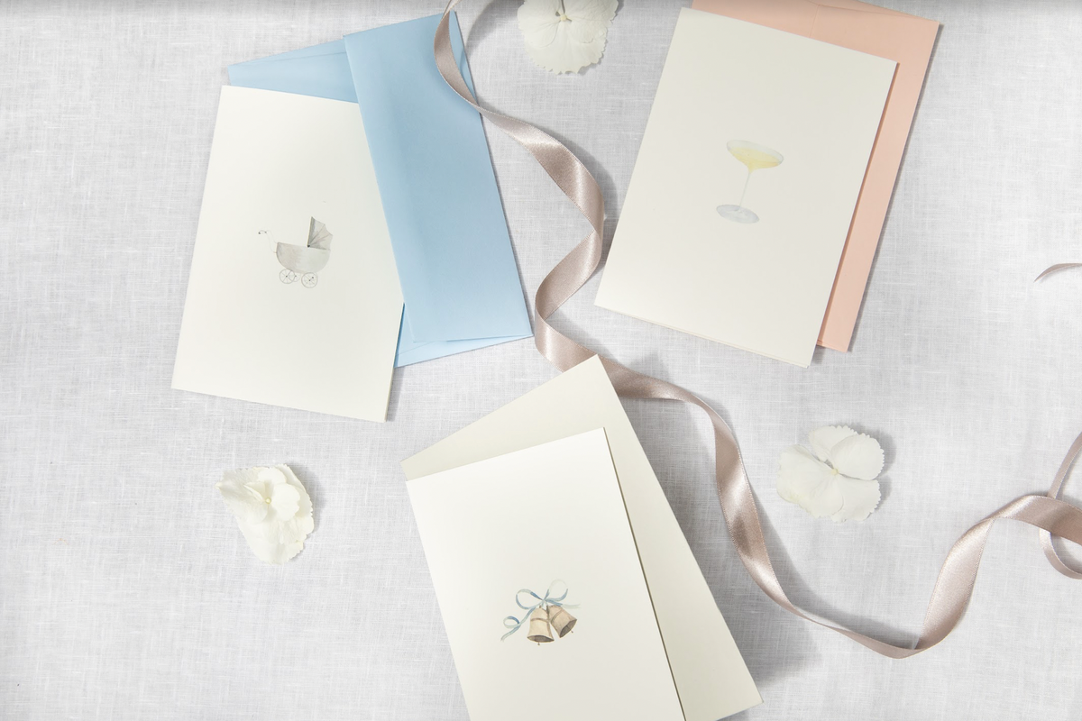 Wedding Bells Cards, Set of 5