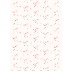 Shell Pink Bow Wrapping Paper