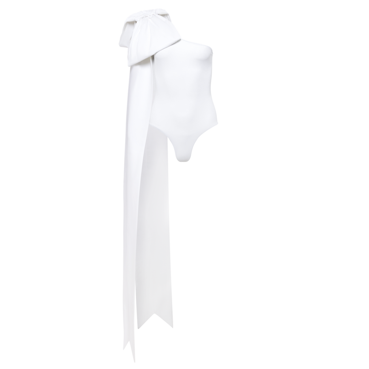 Milly White One-Piece With White Bow