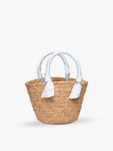 Mini Rosie Ribbon Straw Tote