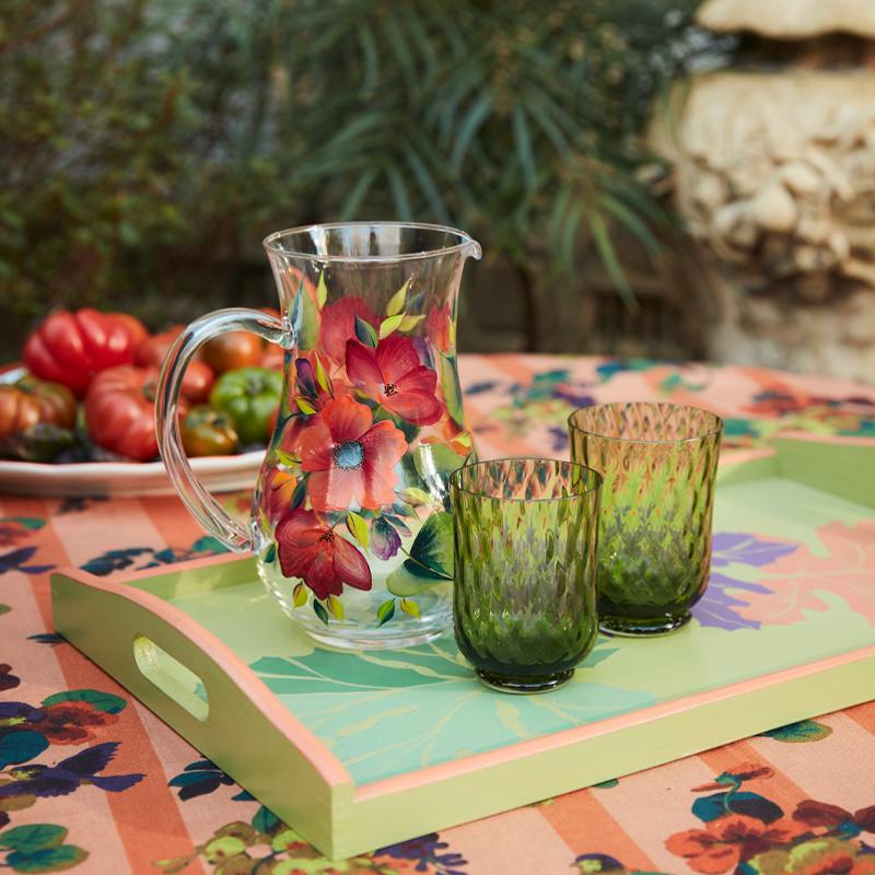 Balloton Water Glass in Dark Green
