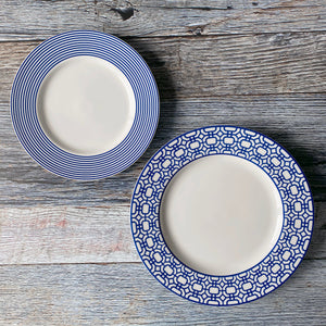 Newport Racing Stripe Rimmed Salad Plate - Caskata