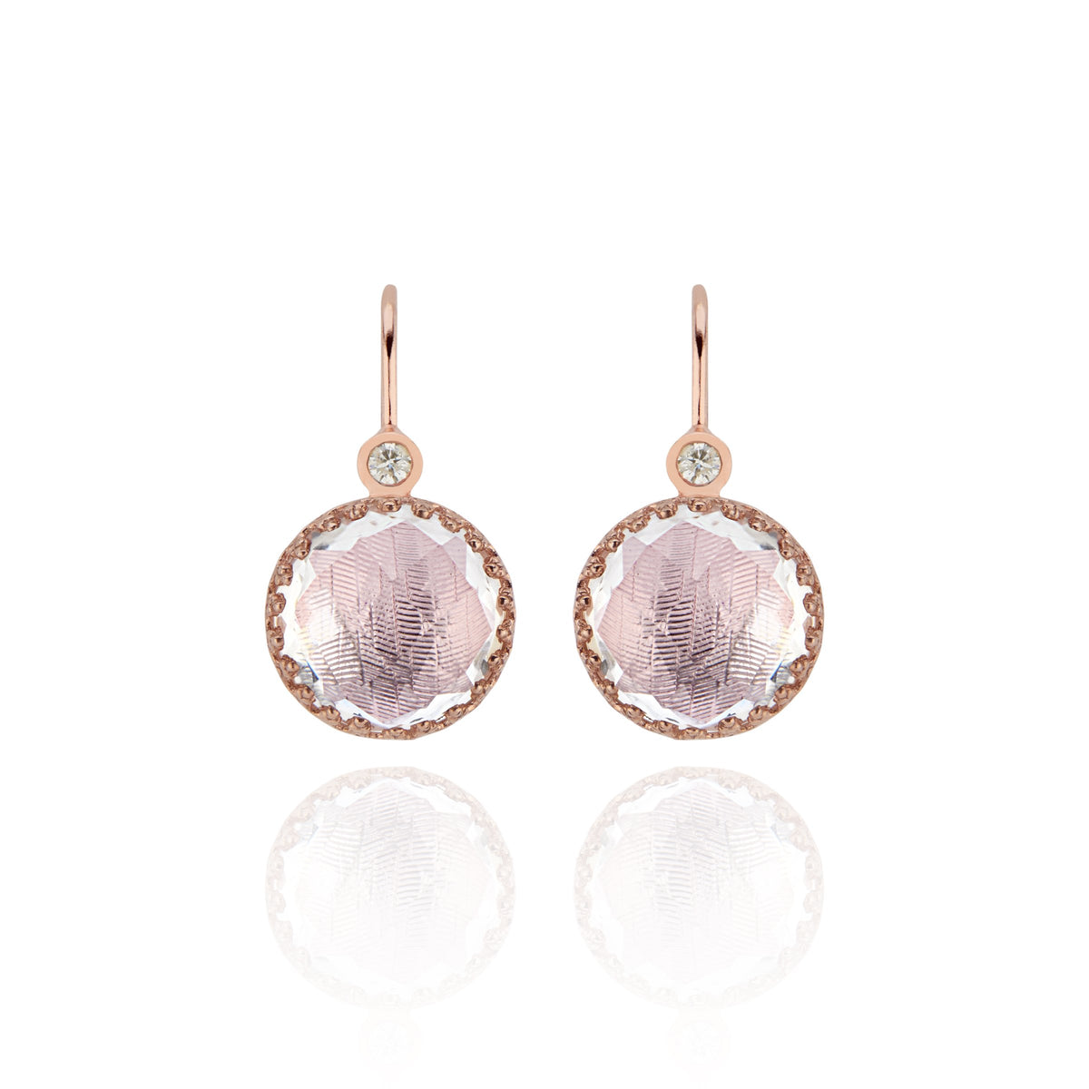 Small Olivia Button Diamond Earrings