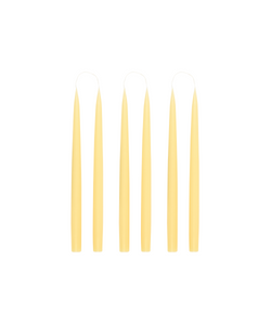 Rebecca Udall Set of 6 35cm Danish Taper Candles, Pastel Yellow