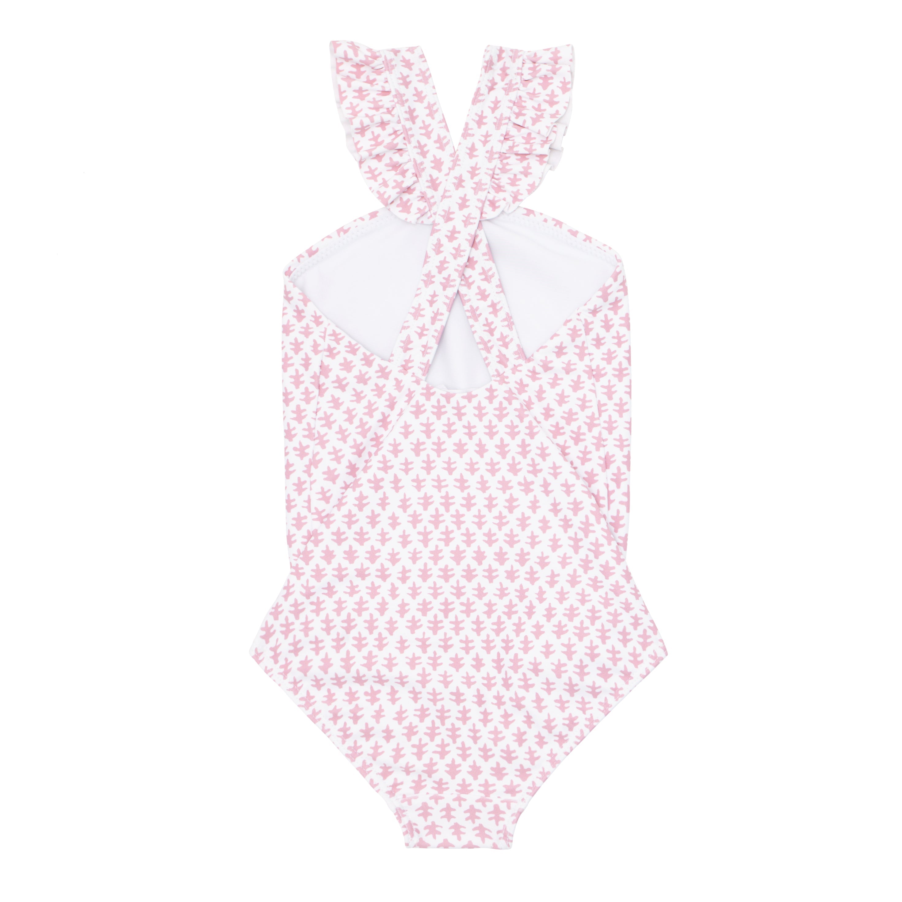 minnow X Sister Parish Girls Nectar Leaf V-Neck Crossover One Piece