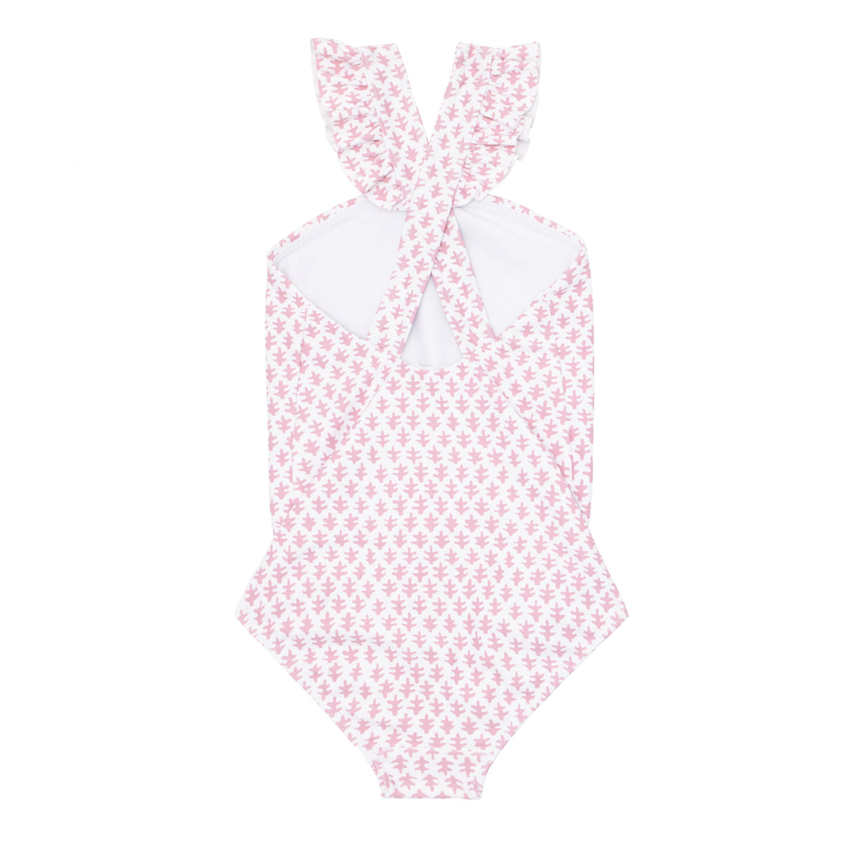 minnow X Sister Parish Girls Nectar Leaf V-Neck Crossover One Piece