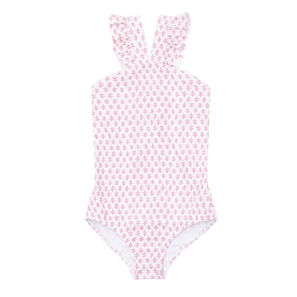 minnow X Sister Parish Girls Nectar Leaf V-Neck Crossover One Piece