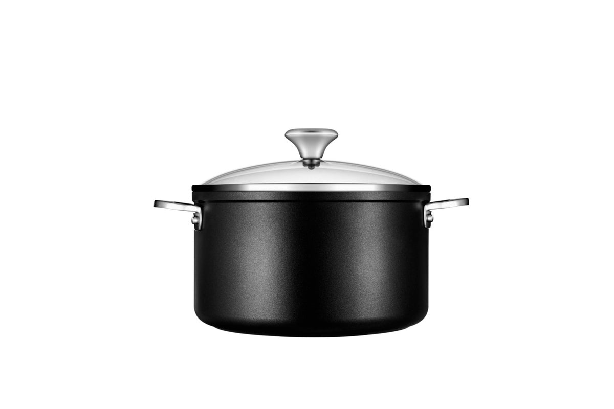 Toughened Nonstick PRO 6-1/3 qt. Stockpot with Glass Lid