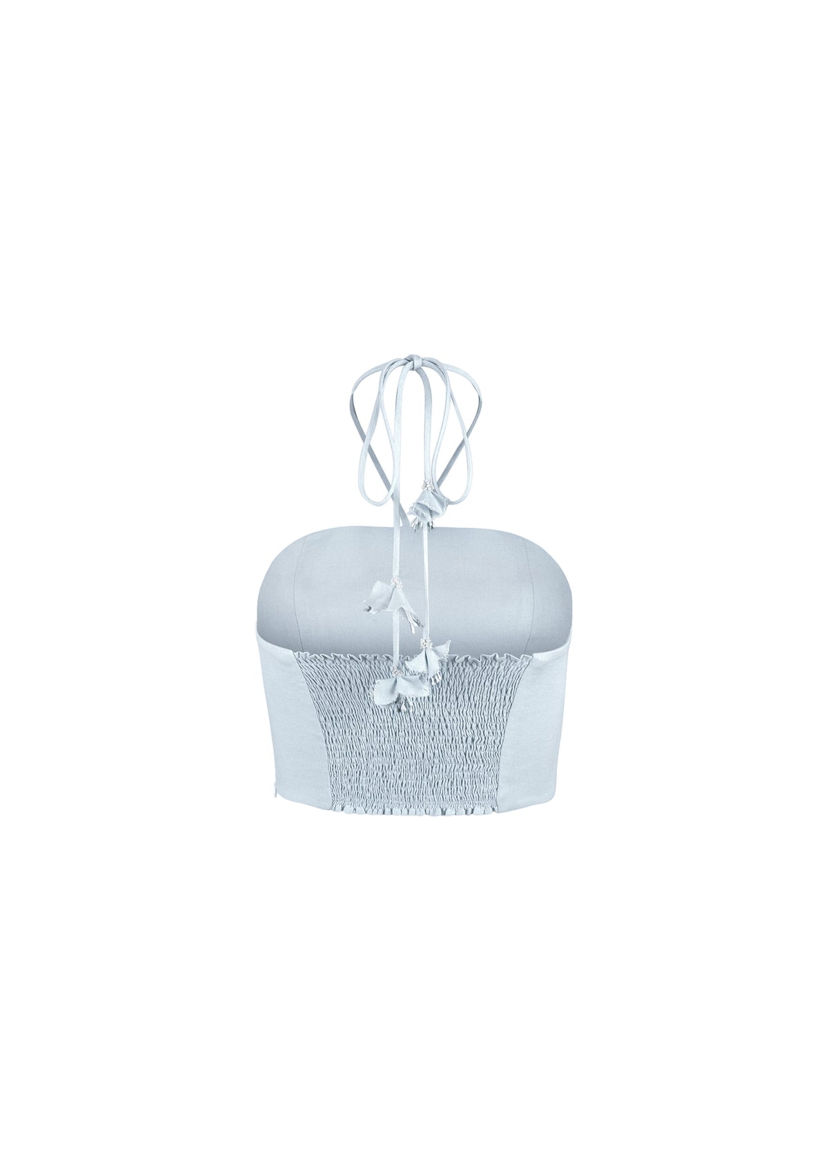 Gol Bustier Top - Blue & White Bottoms - Skirts Rosewater House 