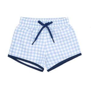 Boy's Oasis Blue Gingham Boardie