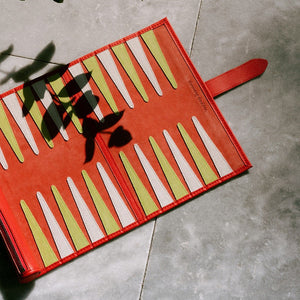 Travel Backgammon Board Red