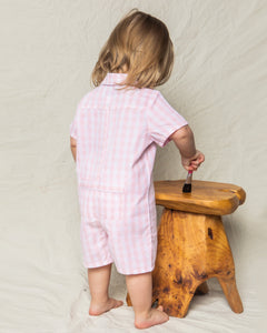 Children’s Pink Gingham Summer Romper