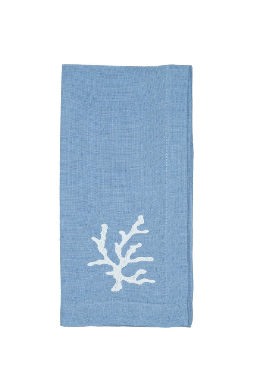 Coral Collection Napkin and Placemat in Mavi, Set of 2