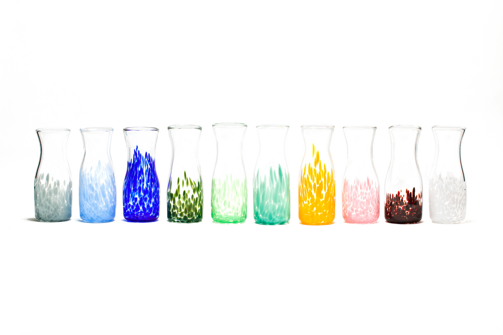 Royal Blue Transparent Spotted Carafe