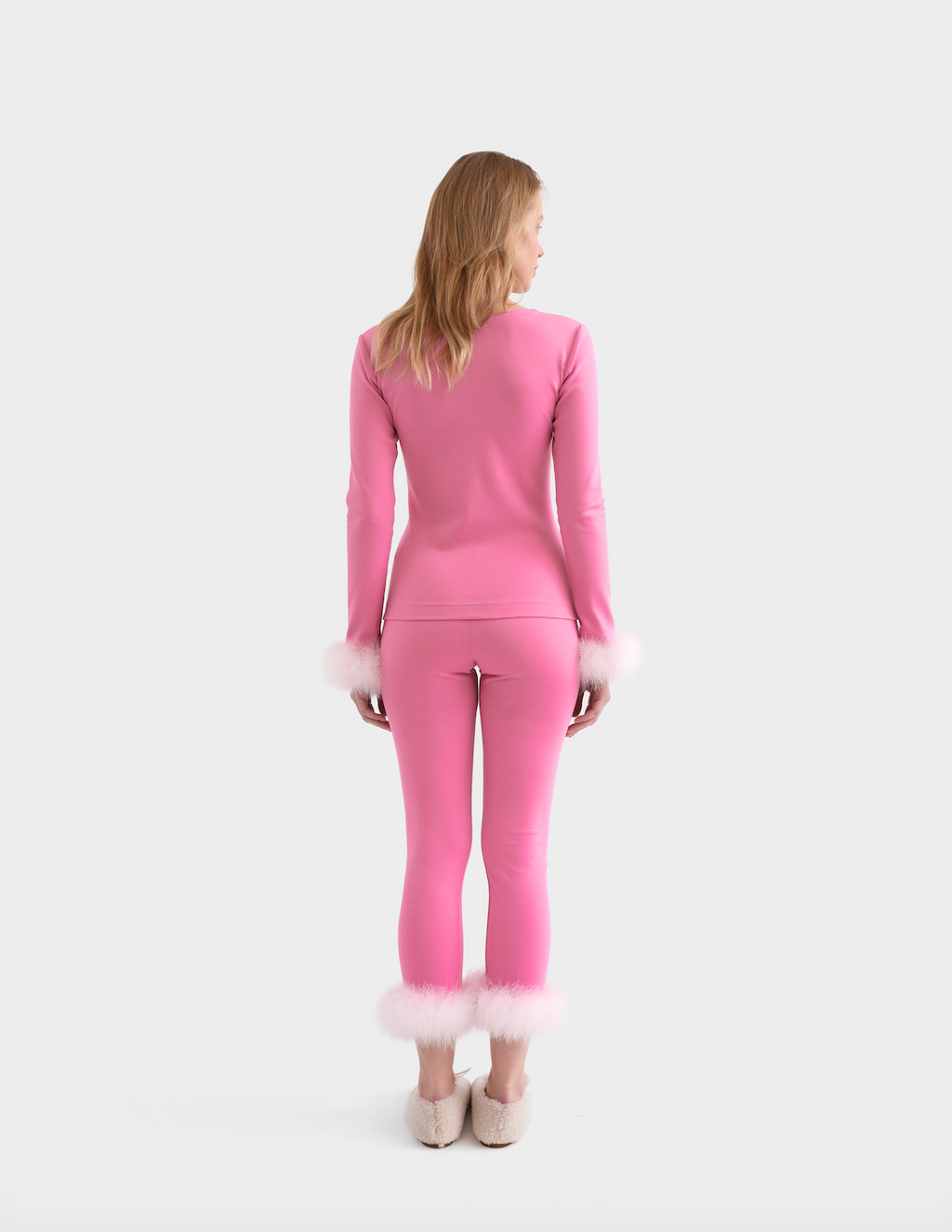 The Weekend Chic Set with Leggings in Pink