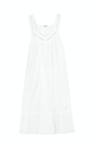 Courtney White Cotton Nightgown