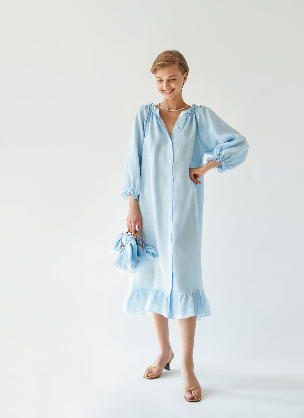 Loungewear Dress in Light Blue