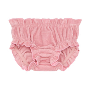 Baby Girl Pink Guava French Terry Bloomer