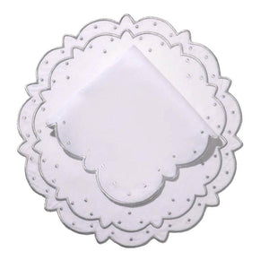 Made-to-Order Suzette Linen Placemat and Napkin, Set of 12 in Silver