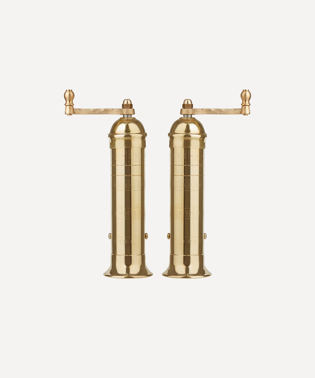 REBECCA UDALL Brass salt & Pepper mill set