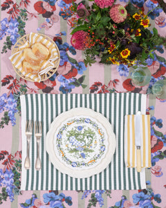 Vera Stripe Placemat in Green