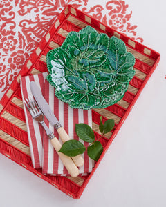 Vera Stripe Napkins in Red, Set of 2