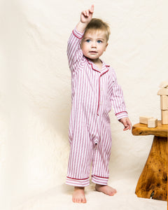 Antique Red Ticking Romper