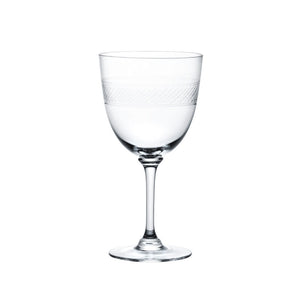 Crystal Wine Glasses with Bands Design