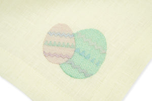 Easter Egg Yellow Linen Napkin, Set of 4