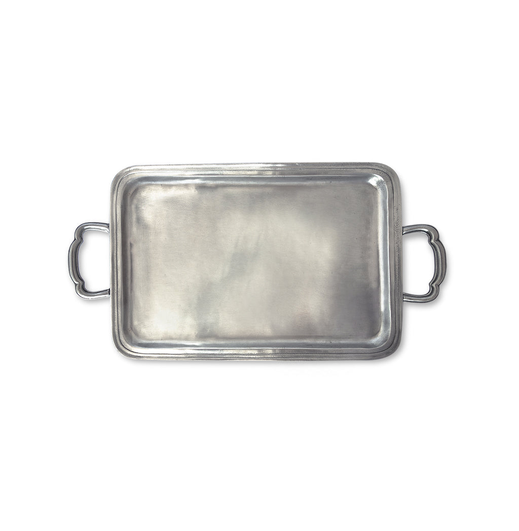 Lago Rectangle Tray with Handles, Medium