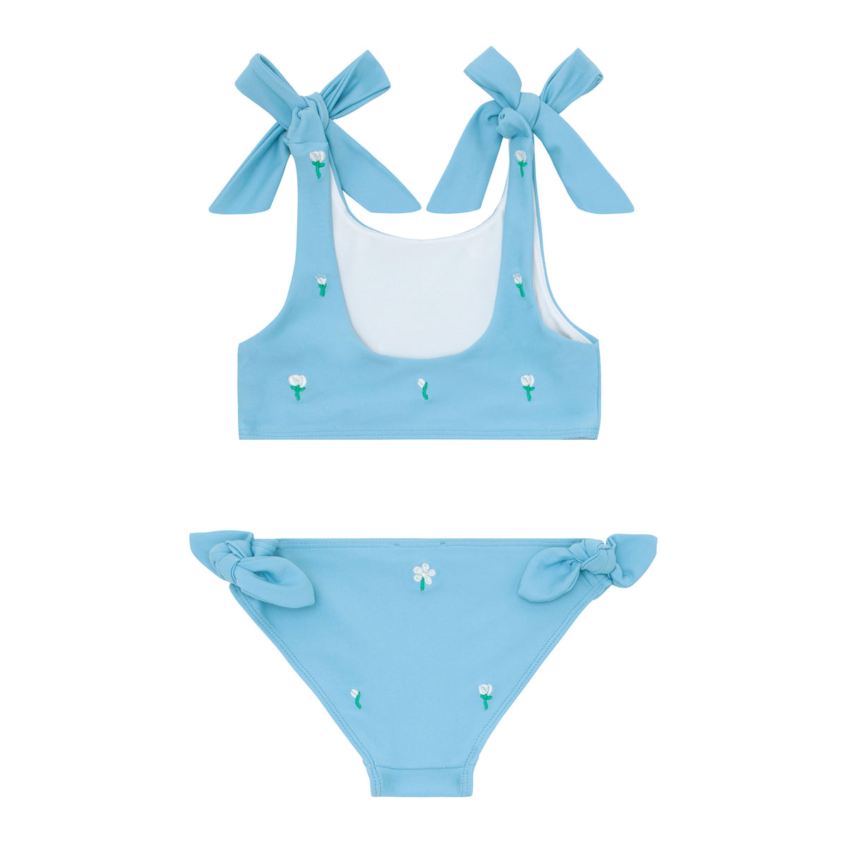 minnow x Fanm Mon Girls Lagoon Tie Knot Bikini