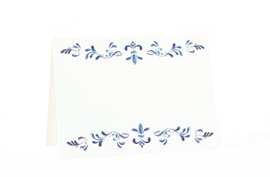Blue and White Place Cards