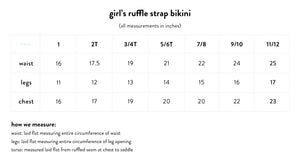 Girl's Linear Citrus Ruffle Strap Bikini