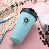 Mug café isotherme bleu ciel