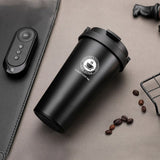 Mug café isotherme noir