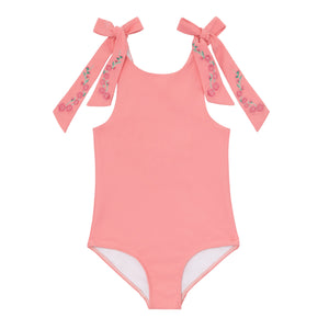 minnow x Fanm Mon Girls Hibiscus Tie Knot One Piece