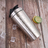 Gourde shaker sport inox chrome