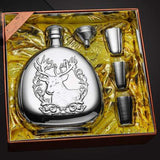 Coffret flasque alcool chasseur