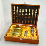 Coffret flasque alcool échiquier