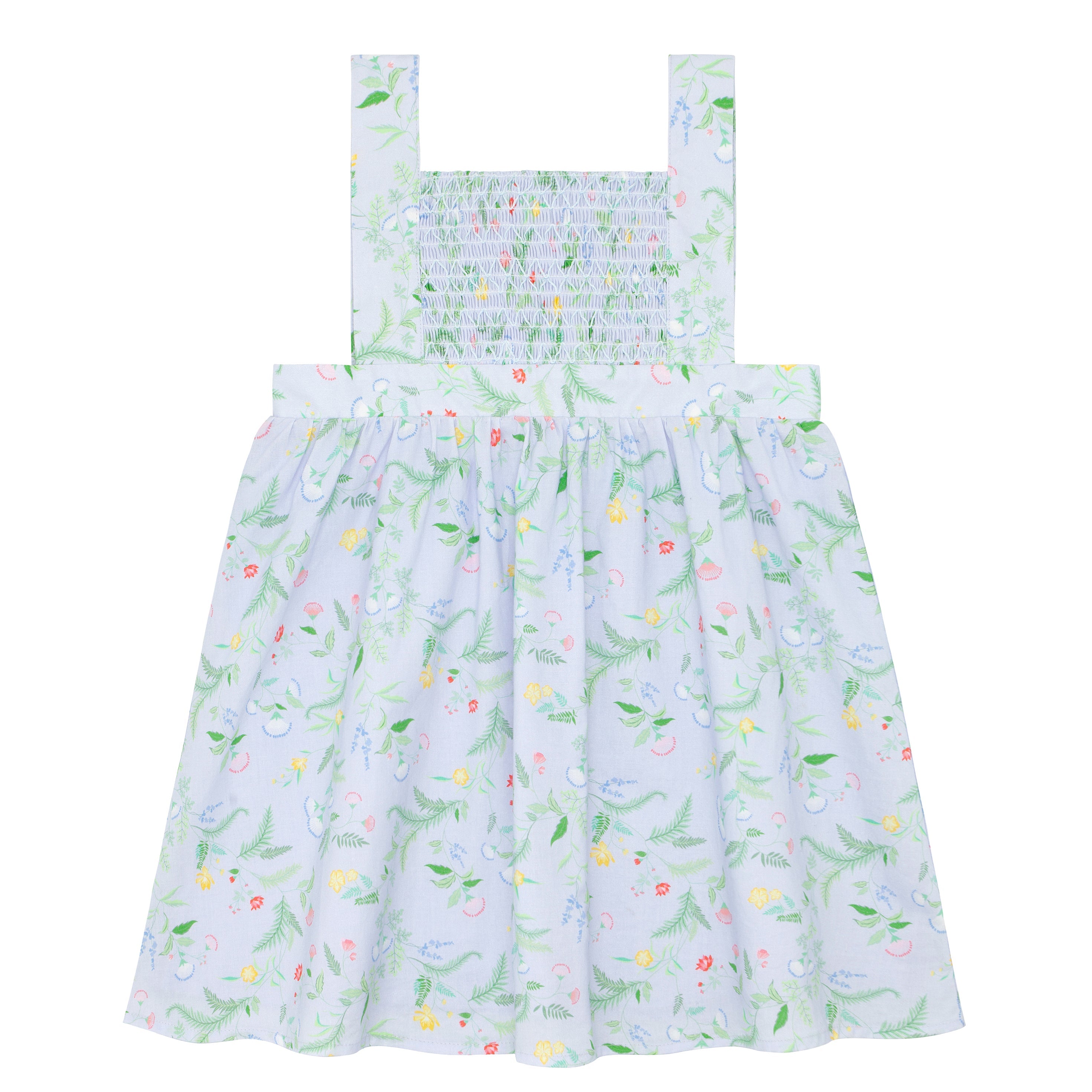 Girls Bay Lavender Smocked Bib Dress