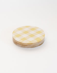 Wadsworth Goldenrod Gingham Coaster Set